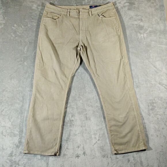 Vineyard Vines Pants Mens Classic Corduroy 38 X 28 Sand Bar Khaki Preppy - Picture 1 of 8